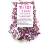 Pink Rose Petals - Pure, Edible & Natural Rose - Net Weight: 0.35oz/10g - Edible Dried Rose Petals for Champagne or Cocktail, Made in Germany
