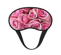 Pink Rose Print Sleep Eye Mask Light Blocking Soft and Comfortable Night Eye Blinder for Women Men for Sleeping Travel Night Shift