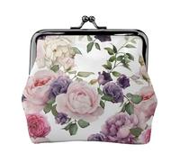 Pink Rose Printing Small Coin Purse, Lightweight Travel Wallet for Sightseeing Tours and Shopping Sprees