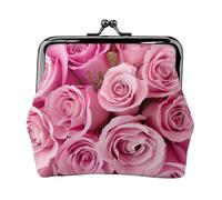 Pink Rose Printing Small Coin Purse, Lightweight Travel Wallet for Sightseeing Tours and Shopping Sprees