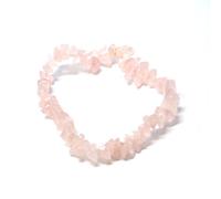 Pink Rose Quartz Crystal Chip Elasticated Bracelet - Stone of Unconditional Love x