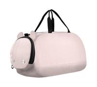Pink Rose Solid Color Pure Plain Peach Girl's Gym Duffel Bag with Shoes Compartment Large Capacity Kids Overnight Bag for Travel, Swimming, Dance, Ballet