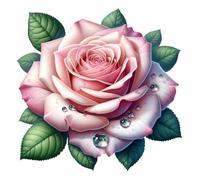 Pink Rose Vinyl Decal Stickers, Cover Marks, 20cm 7cm Flower Wall Graphic