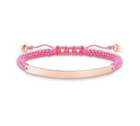 Pink/Rosegold Bracelet, 925 Silver, Nylon, female, THOMAS SABO, Bracelets, Multicolor, ONE SIZE, Accessories ONE SIZE