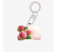 Pink Roses 1 Printing 1 Pc Dog Bone Shape Id Tags Double Sided with Key Ring Craft for Pets