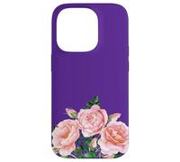 Pink Roses Beautiful Flowers Pretty Floral Botanical Flora Case for iPhone 14 Pro