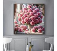 Pink Roses Bouquet Jigsaw Puzzle 150 Pieces 65x65cm/26x26inch, Difficult jigsaw puzzles for Adults 150, Beautiful Art work, Great Festive Puzzle Gift for Men/Women