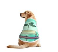 Pink Roses by The Bench Dog Shirt Vest Dog Clothes- Breathable Cooling for Big Dogs, Sun Protection Comfort Wear for Golden Retriever, Husky, Alaska Outdoor Activities 4X-Large