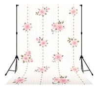 Pink Roses Dot Printed, Photography Backdrop Photo Props 5x7FT Photo Background for Party Home Decoration