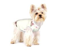 Pink Roses Oval Frame Vintage,Cotton Sleeveless Pet T-Shirt Soft Stretchy Puppy Breathable Vest,M