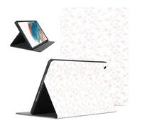 Pink Roses Pattern Tablet Case for Samsung Galaxy Tab A7 2020 SM-T500,T505,T507 10.4'', Flowers Print Pattern Design Cover for Boy Girl, Protective Funda Flip PU Leather Cases Adjustable