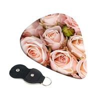Pink Roses Printed Guitar pick Guitar Plectrums for Acoustic Guitar Electric Guitar Bass Guitar - Guitar Accessories - 6 Pack 0.46mm