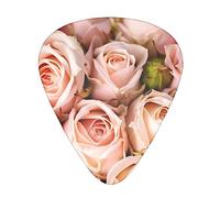 Pink Roses Printed Guitar Picks Personalized Guitar Plectrums 12 Pcs For Acoustic Guitar Electric Guitar And Bass Bulk Guitar Pick One Size