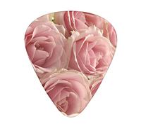 Pink Roses Printed Guitar Picks Personalized Guitar Plectrums 12 Pcs For Acoustic Guitar Electric Guitar And Bass Bulk Guitar Pick One Size