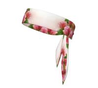 Pink Roses Unisex Sports Head Tie - Double-Sided, Moisture-Wicking Workout Headband, Adjustable Knotted Band for Running, Yoga & Gym