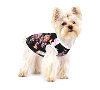 Pink Roses Vintage On Nature Rose,Cotton Sleeveless Pet T-Shirt Soft Stretchy Puppy Breathable Vest,S