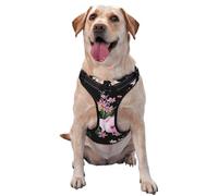 Pink Roses Vintage On Nature Rose,Pet Harness,Adjustable Reflective Dog Harness,Pet Leash Vest,S