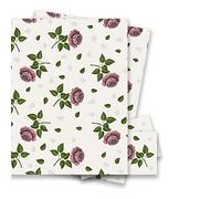 Pink Roses Wrapping Paper - 2 Sheets of Giftwrap and Tags - 70x50cm - Valentines, Mother's Day, Birthday, Anniversary, Wedding or any occasion