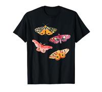 Pink Rosy maple tiger moths Hand drawn butterflies types T-Shirt