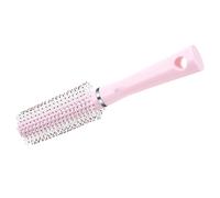 Pink round Dryer Brush for Layers and Short Hair Volume Boost | ABS Build, Scalp-friendly Tips, Smooth Dots, Home Use and Haircut Finishing for Men and Stylists