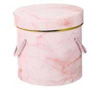 Pink round Floral Box Cardboard Cylindrical Flower Paper Box | Elegant Bright Finish, Not Easy to Fade, Easy to Move, Holds Items and Flowers