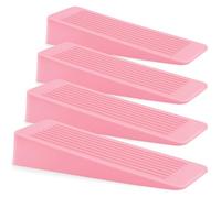 Pink Rubber Door Stop 4 Pack, Door Stoppers for Floor, Door Stops Indoors, Door Wedge, Non-Slip Rubber Door Stopper, Door Wedges Indoors, Ideal for All Floor Types