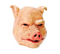 Pink Rubber Latex Horror Pig Mask, Pack of 1 - Realistic Costume Accessory for Halloween, Cosplay Events, & More Halloween, World Book Day
