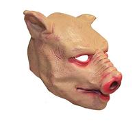 Bristol Novelty BM370 Latex Horror Pig Mask, Pink, One Size