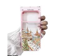 Pink Russia Landmark Christmas Scene Aesthetic Y2K TPU Custom Compatible With iPhone 7 7S 8 SE 2020 X XR XS 11 12 13 14 15 16 16E 17 Air Pro Max Plus Mini Case Design Personalised Name Cover Silicone