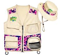 Pink Safari Kidz Outdoor Explorer Vest and Hat Set