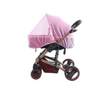 (Pink) Safe Baby Crib Netting Mosquito Net Children Pushchair Anti-bug Netting Infant Protection Mesh Stroller Accessories Stroller