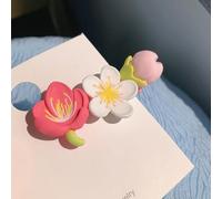 Pink Sakura Peach Blossom Hairpins, Flower Stamens Lotus Tulip Hair Clip Hair Rope Hair Accessories For Women Girls Gift
