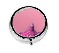 Pink Sand Beach This Small, Round Pill Box is a Portable Travel Medicine Organizer with Three compartments for Storing Daily medications.