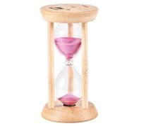 Pink Sand Timer,1 Min Wood Wood Sandglass Clock - Modern Hourglass Watch with 100% Bamboo Frame for Kids Games Classroom Kitchen Home Office Decor(Pink+2Min)