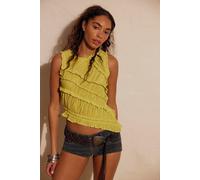 Pink Sands Smocked Top at Free People in Acacia, Size: Large - female