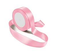 Pink Satin Ribbon 15mm for Giftwrapping 22M, Ribbons for Crafting, Wide Polyester Fabric for Cake, Balloons, Christmas Decorations, Craft, Hair Bows,Wedding Party Home Decor