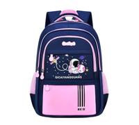 Pink School Bag Boys Girls - School Backpack Elementary Large Capacity Rucksack Students Book Bag Lightweight Water-Resistant Colorful Space Backpack for School Commuting Travel