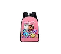(Pink Schoolbag) Gabby's Dollhouse Backpack Schoolbag Students Shoulder Bags Pencil Case Pouch