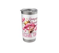 Pink Scorpio Queen I Don't Get Older I Level Up Lips Balloon Stainless Steel Insulated Tumbler