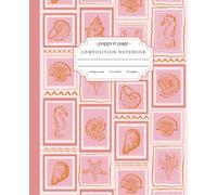 Pink Seashell Composition Notebook: Cute and Girly Pastel Blush and Orange Preppy Beach Journal for Teen Girls Ideal for School | College Rule Lined Pages