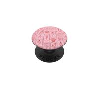 Pink Seashells Tuscan Summer Stamps Coastal Mediterranean PopSockets Adhesive PopGrip