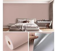 Pink Self Adhesive Thermal Wallpaper,Peel and Stick Wall Panels 50 x 280cm=15 sq.ft,3mm Thick Waterproof Insulating Wall paper for Kitchen,Living Room,Bedroom,Thermal Wallpaper for Cold Walls