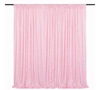 Pink Sequin Backdrop Curtain 8ft x 8ft Baby Shower Backdrop Drapes