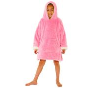 Just Essentials Kids Boys Girls Supersoft Fleece Hoodie Wearable Blanket Oversized Sweatshirt - Kids Fluffy Pink - One Size