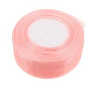 Pink Sheer Organza Wrapping Ribbon for Presents and Weddings | Lightweight Finish, Reusable Decoration for Florists and Crafters, Party Favor Bags and Floral Arranging