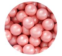 Pink Shimmer Gumballs 1 Inch Gumballs, 2 Pound Bulk Pink Candy (Approx. 110 Pieces), Pink Candy, Gumballs 1 Inch Pink Shimmer, The Hampton Popcorn & Candy Company