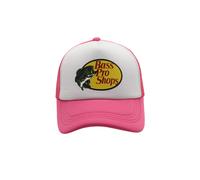 (Pink) Shops Pro Bass Baseball Caps Sun Protection Mesh Breathable Adjustable Outdoor