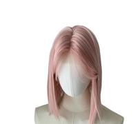 Pink short hair wig woman lace fashion head set