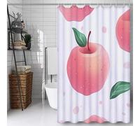 Pink Shower Curtain, Bathroom Curtain with 12 Hooks | Waterproof Polyester Fabric | Rustproof Eyelets | Weighted Hem | Machine Washable | Quick Dry | Bathroom Accessories Decor | 100x140cm Fruit Y#477