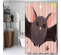 Pink Shower Curtain, Bathroom Curtain with 12 Hooks | Waterproof Polyester | Rustproof Eyelets | Weighted Hem | Machine Washable | Quick Dry | Bathroom Accessories Decor | 100x140cm Animal Y#295